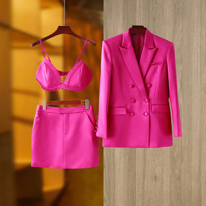 Chic Pink Suit Set