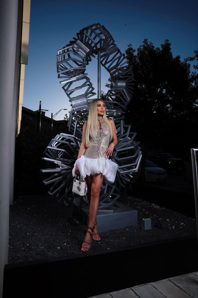 Starlight Bloom Mini Dress