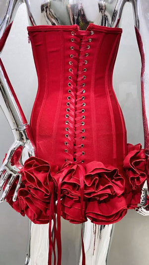 “Scarlet Desire” Corset Mini Dress