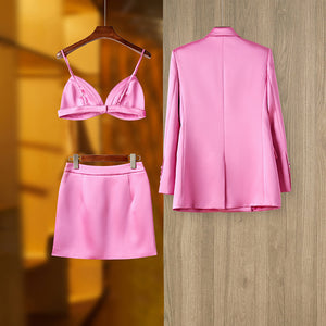 Chic Pink Suit Set